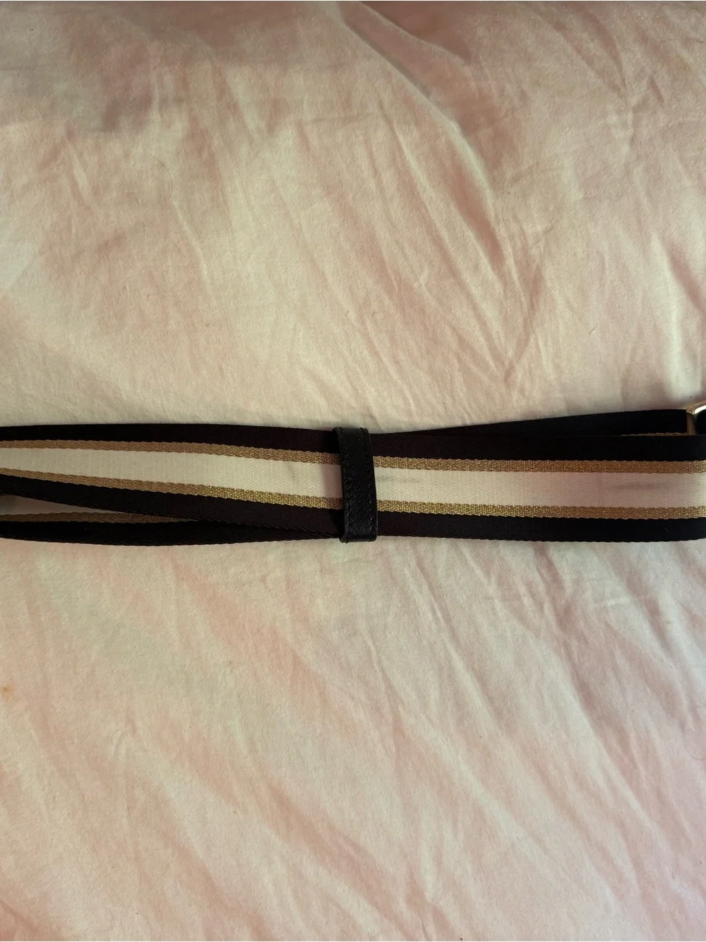 Marc Jacob’s Adjustable Black and Gold Stripe Guitar Strap
